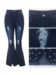 Zerrissene, bequeme Stretch-Skinny-Jeans im Used-Look im Slim Fit