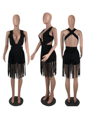 Fringe Tassel Bodycon Dresses Jumpsuits Rompers
