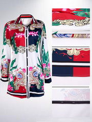 Minivestidos camiseros con estampado floral para club