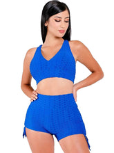 Pantalones cortos de dos piezas con cordón y top corto