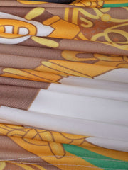 Minivestido camisero con estampado de solapa y mangas largas