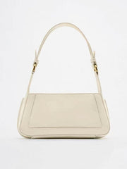 Bolso de hombro cuadrado con acabado de charol falso