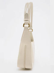 Bolso de hombro cuadrado con acabado de charol falso