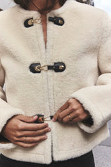 Clara Luxe Wool-Blend Toggle Coat