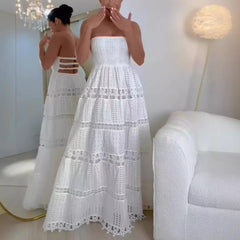 Celeste Eyelet Lace Maxi Dress