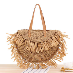 Sienna Fringe Woven Tote