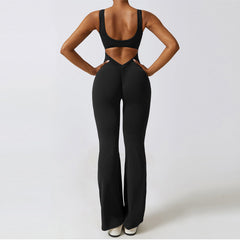 Elodie V-Back Flared Jumpsuit