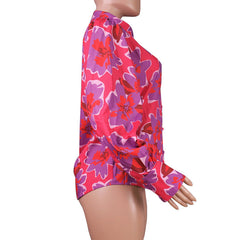 Luna Bloom Tie-Front Blouse