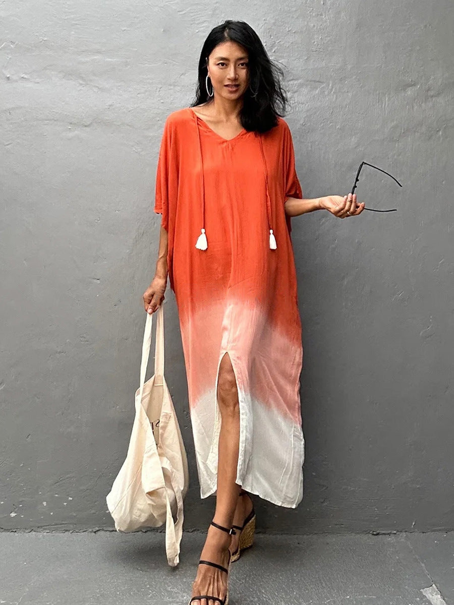 Sienna Ombre Kaftan Midi Dress