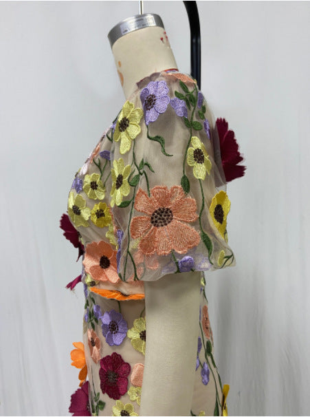Flora Bella Embroidered Mini Dress