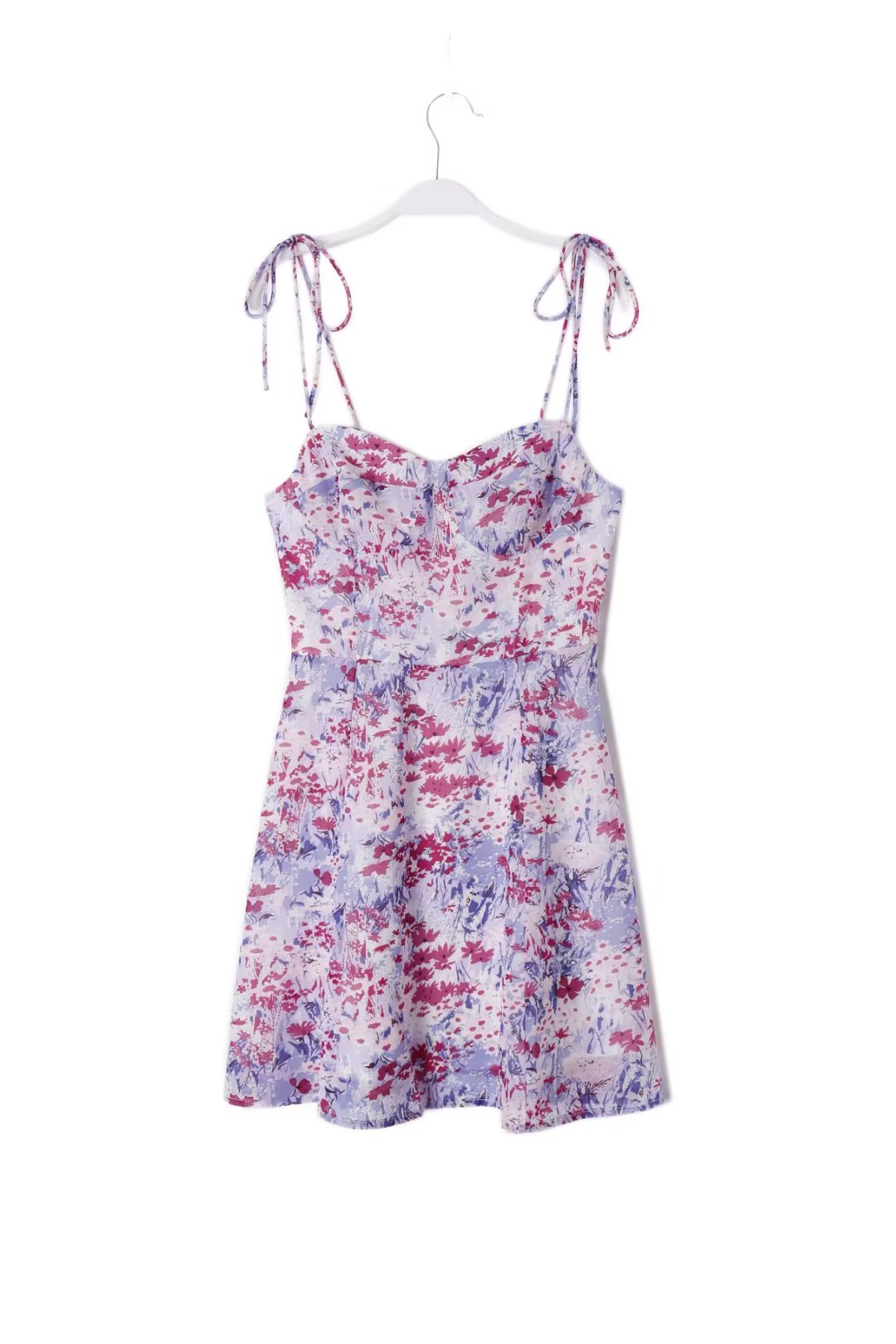 Aria Wildflower Tie-Strap Mini Dress