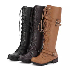 Sienna Tall Lace-Up Combat Boots