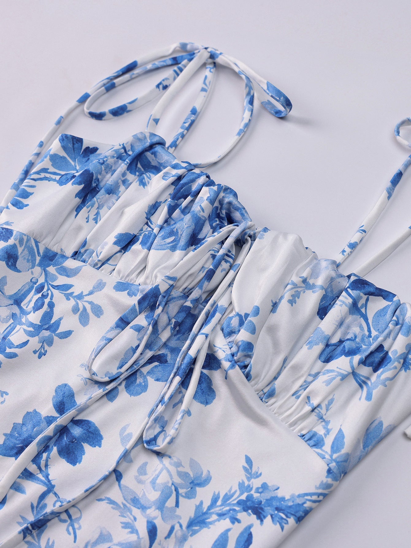 Valentina Floral Ruched Maxi Dress