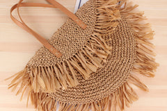 Sienna Fringe Woven Tote