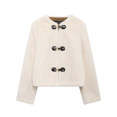 Clara Luxe Wool-Blend Toggle Coat