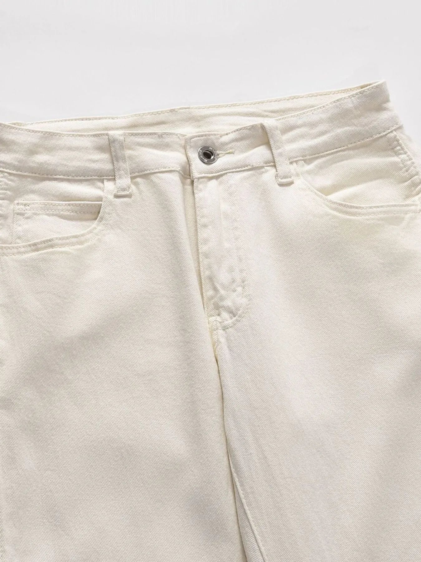 Men's Slim Straight Jeans with Snap Detail