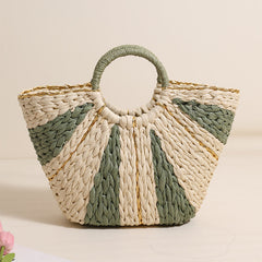 Solara Woven Sunburst Tote
