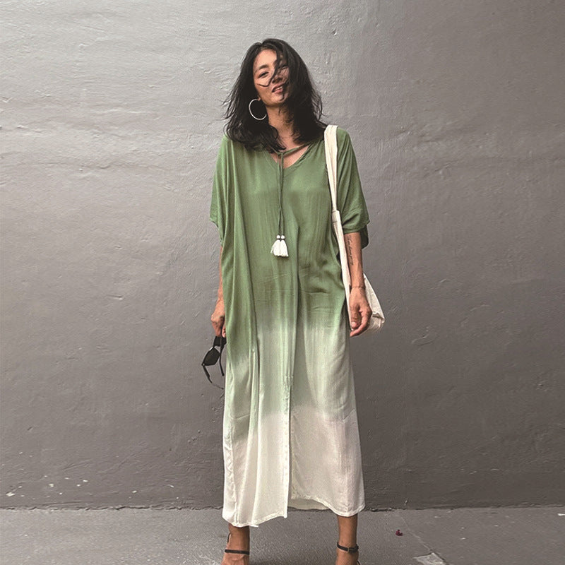 Sienna Ombre Kaftan Midi Dress
