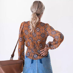 Auretta Tie-Front Blouse