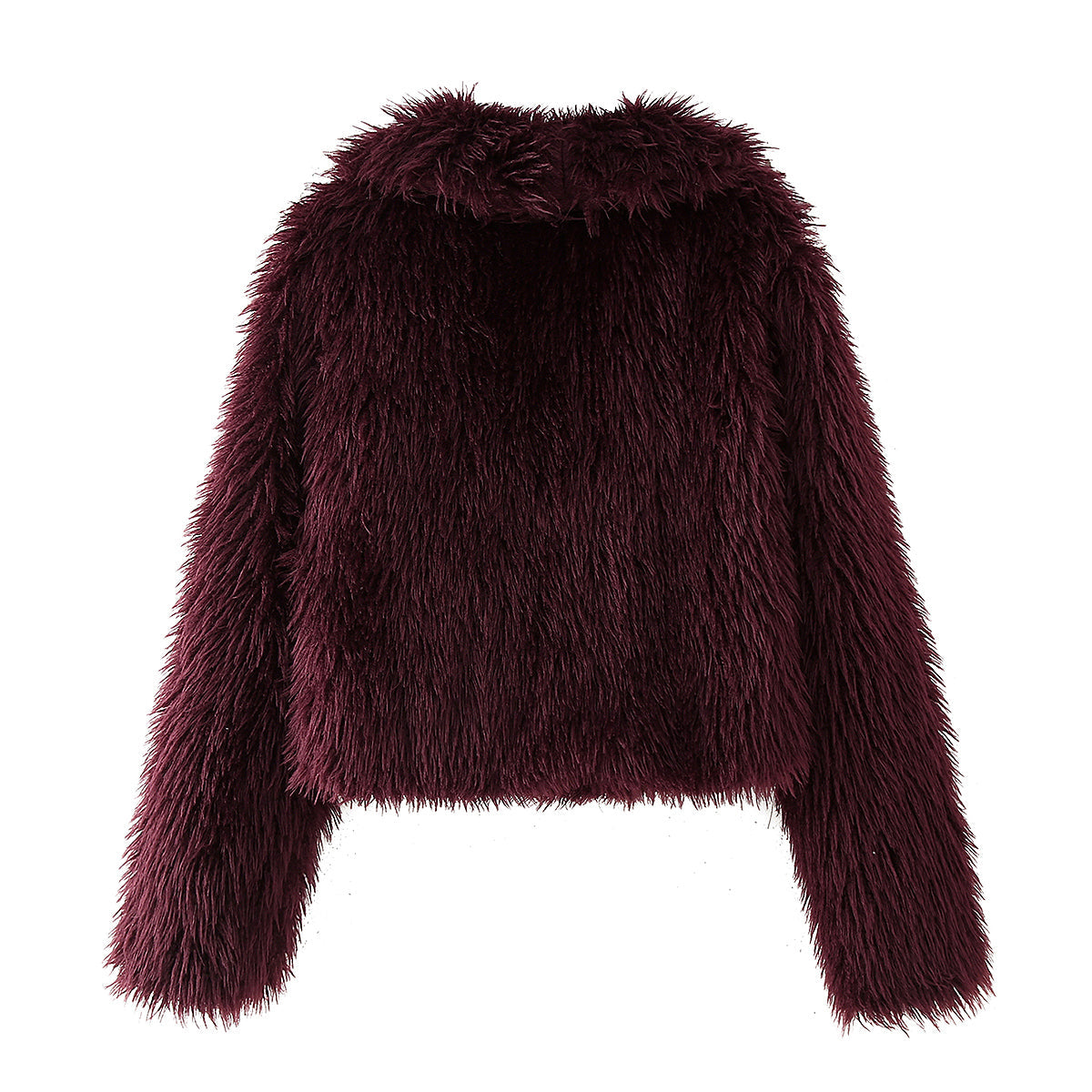 Scarlett Plush Burgundy Faux Fur Jacket