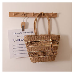 Soleil Woven Tassel Tote