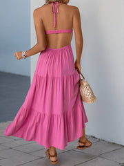 Lola Crochet-Top Tiered Sundress