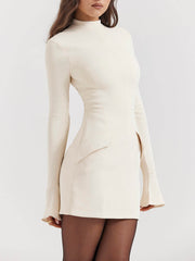 Minivestido vintage color crema