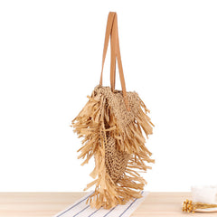 Sienna Fringe Woven Tote