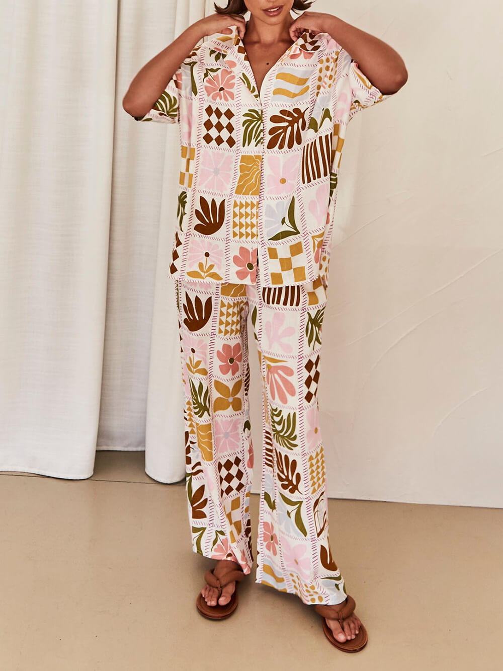 Blusa holgada, sofisticada y con estampado único