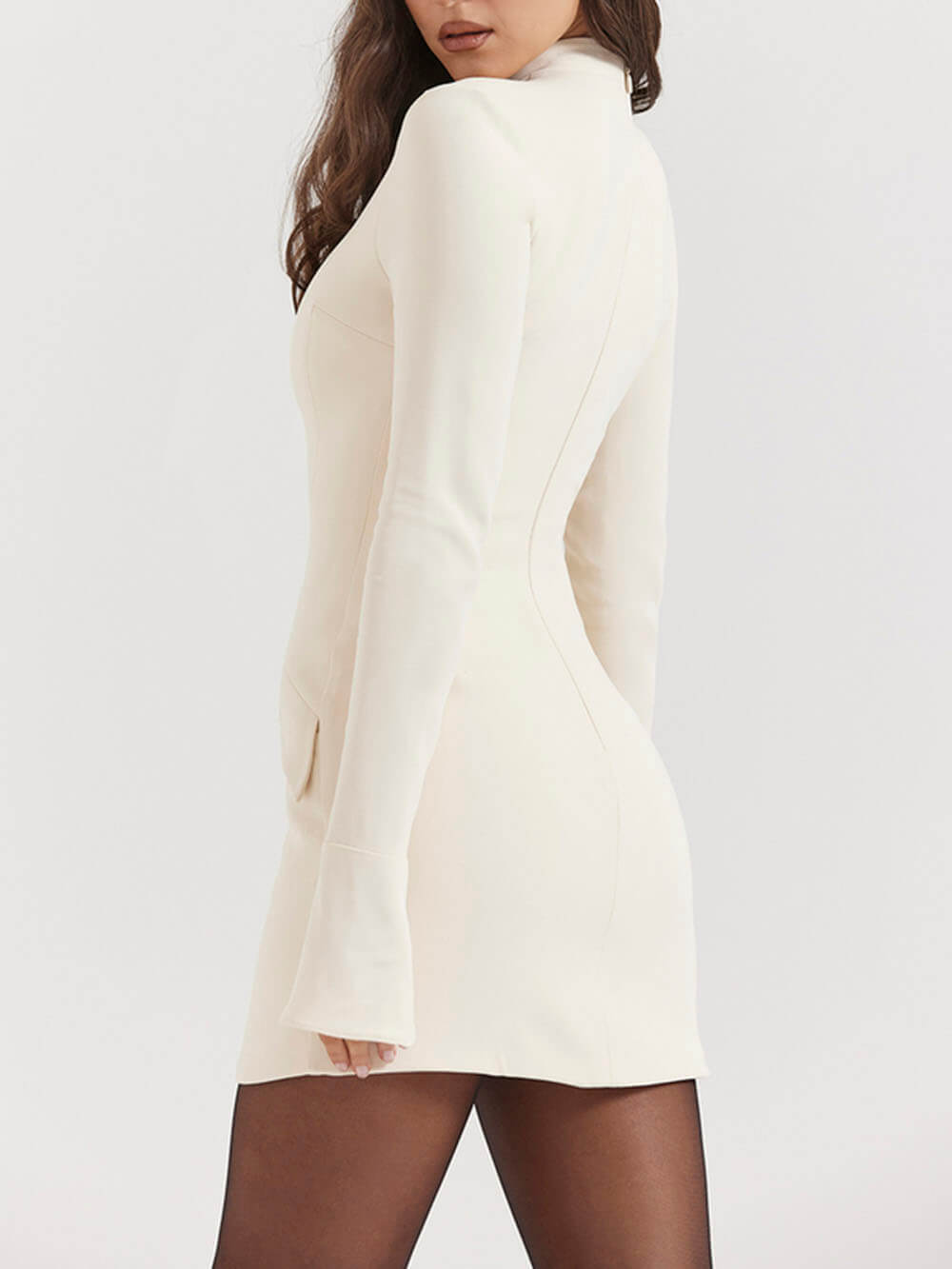 Minivestido vintage color crema
