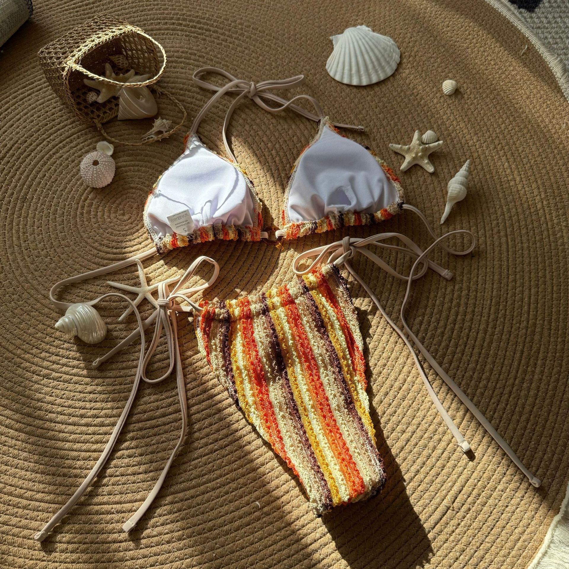 Solana Knit Stripe Bikini Set