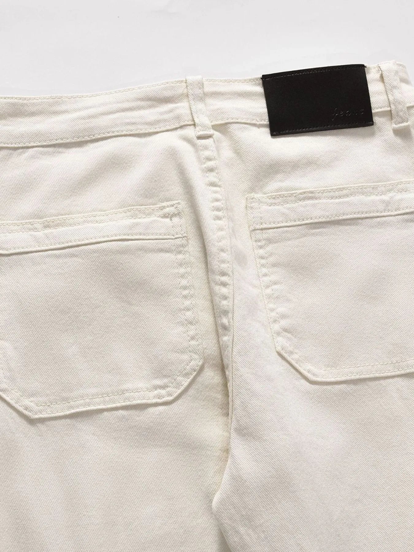 Men's Slim Straight Jeans with Snap Detail