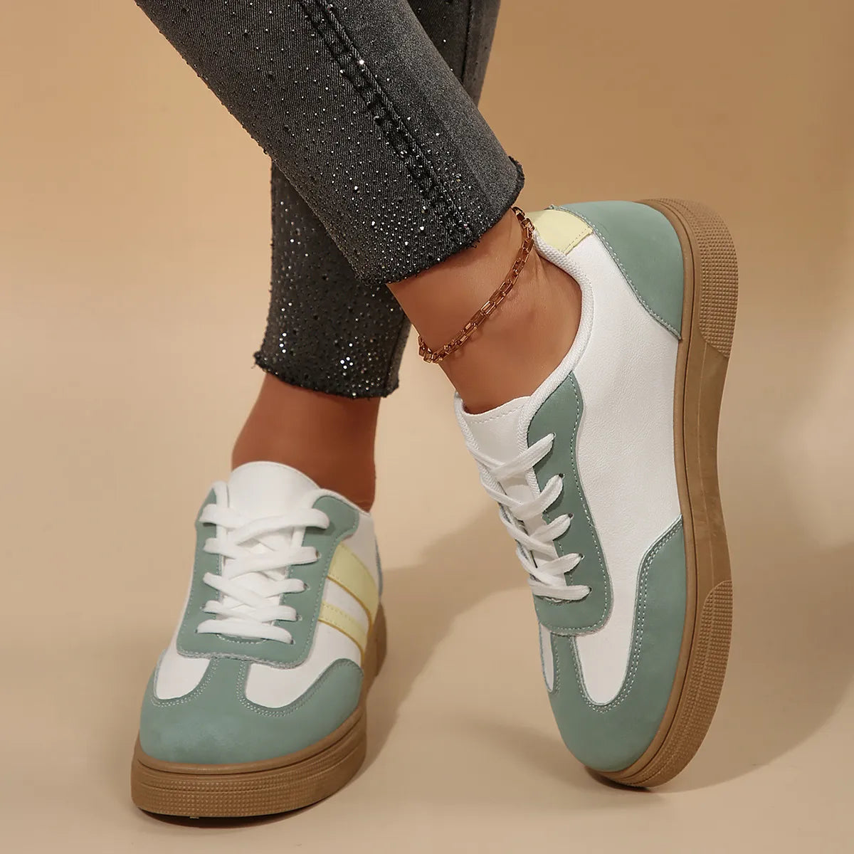 Round Toe Platform Sneakers