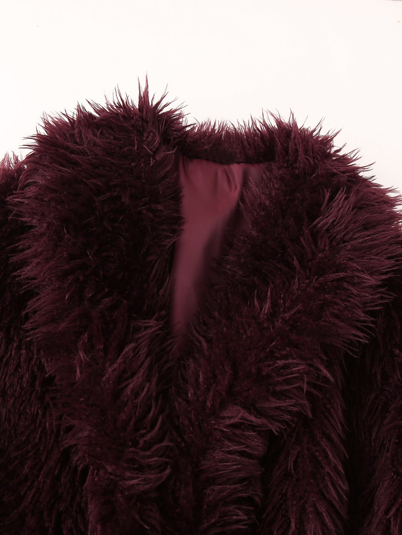 Scarlett Plush Burgundy Faux Fur Jacket