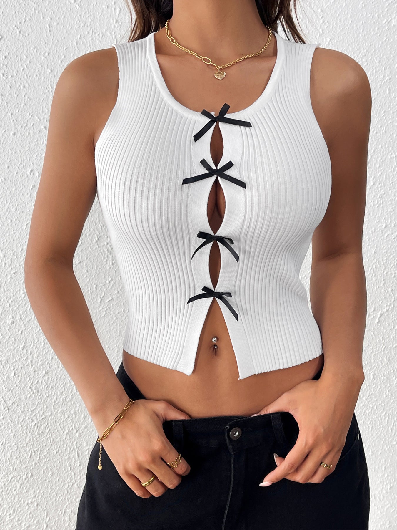 Daphne Cutout Ribbed Tank Top