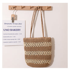 Naomi Crochet Stripe Tote