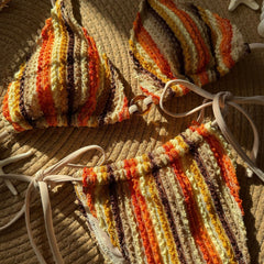 Solana Knit Stripe Bikini Set