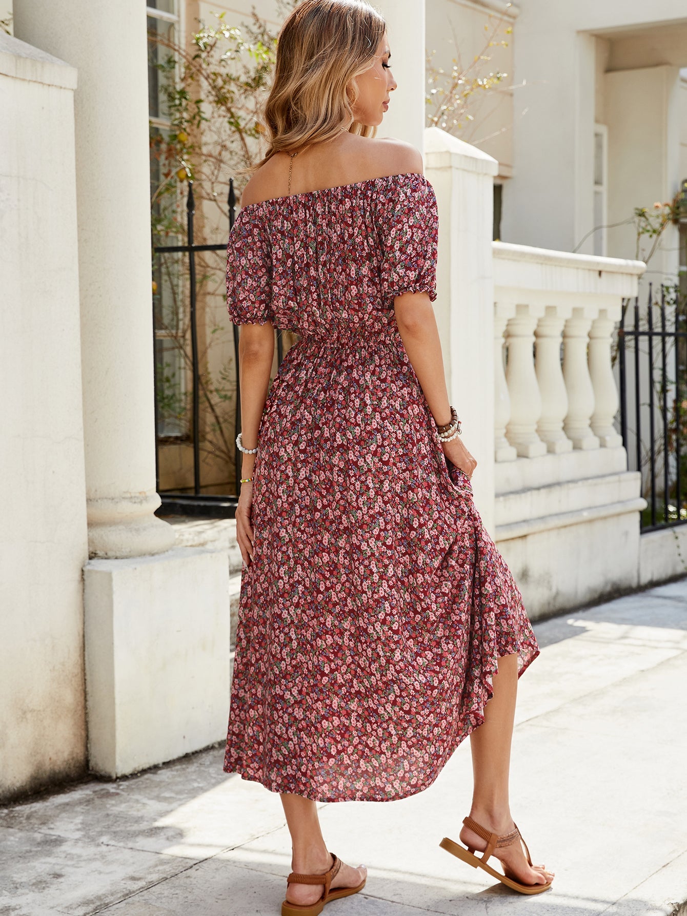 Amelia Off-Shoulder Floral Maxi Dress
