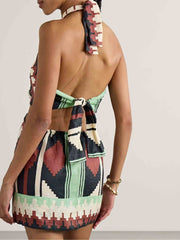 Zara Tribal Cutout Mini Dress