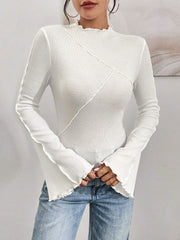 Aria Belle Flare-Sleeve Knit Top