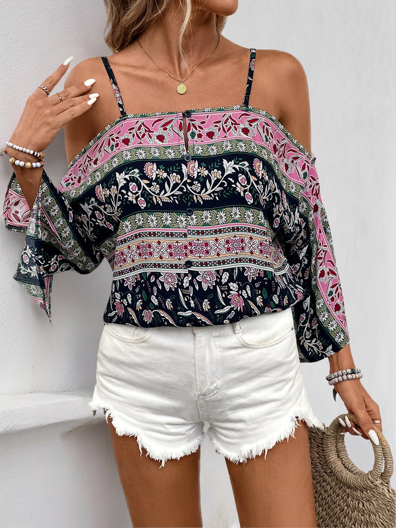 Selena Boho Off-Shoulder Top