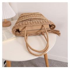 Soleil Woven Tassel Tote