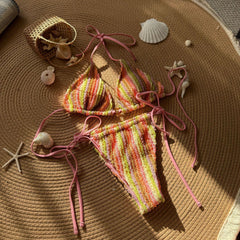 Solana Knit Stripe Bikini Set
