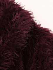 Scarlett Plush Burgundy Faux Fur Jacket