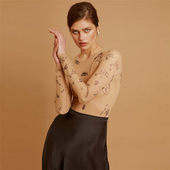 Aria Graphic Mesh Top