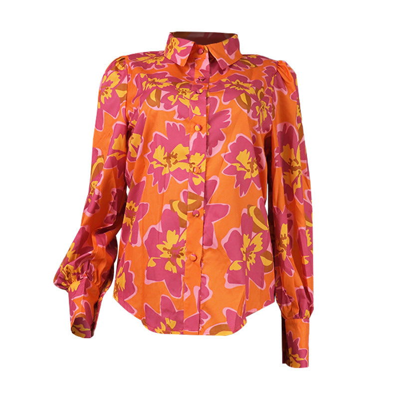 Luna Bloom Tie-Front Blouse