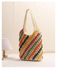 Marisol Rainbow Crochet Tote
