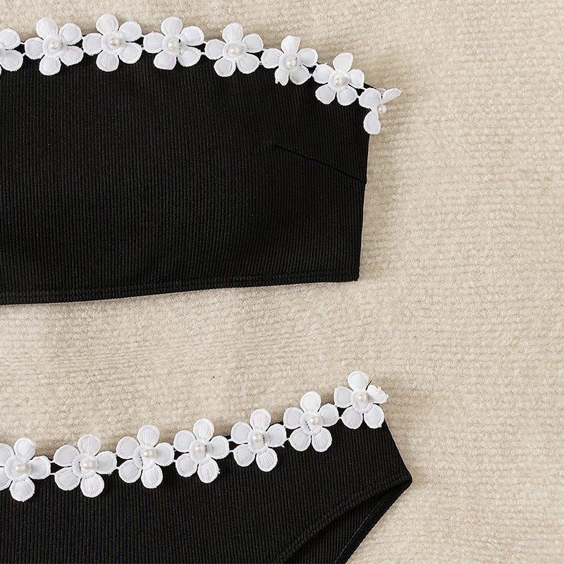 Luna Petal High-Waist Bikini Set