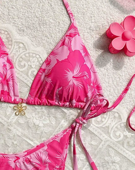 Palm Kissed 'Sienna' Tropical Tie Bikini Set