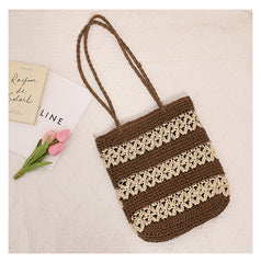 Naomi Crochet Stripe Tote